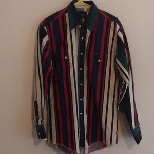 Vintage striped wrangler shirt western